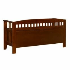 Split Seat Storage Bench Walnut - Linon -Ottomans Official Shop unnamed file 7590