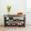 Industrial Shoe Bench with Metal Storage Racks Distressed Wood - Danya B. -Ottomans Official Shop unnamed file 7629