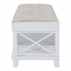 Wallis Upholstered Storage Bench White - Aiden Lane -Ottomans Official Shop unnamed file 7649