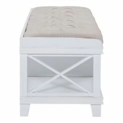 Wallis Upholstered Storage Bench White - Aiden Lane -Ottomans Official Shop unnamed file 7650