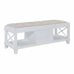 Wallis Upholstered Storage Bench White - Aiden Lane -Ottomans Official Shop unnamed file 7652