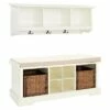 2pc Brennan Entryway Bench and Shelf Set - Crosley Natural