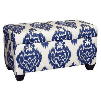 Custom Upholstered Storage Bench - Skyline Furniture Diamond Blue 3 Custom Upholstered Storage Bench - Skyline Furniture Diamond Blue