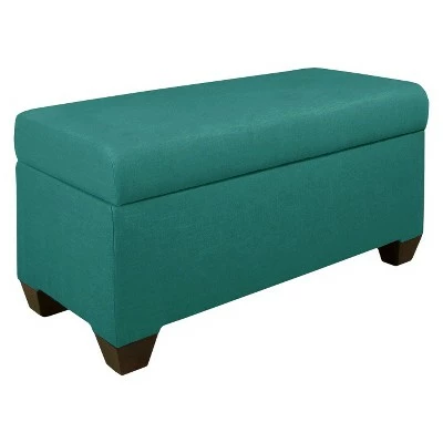 Custom Upholstered Storage Bench - Skyline Furniture Diamond Blue 4 Custom Upholstered Storage Bench - Skyline Furniture Diamond Blue - Image 2