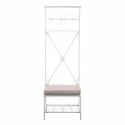 Entryway Hall Tree Bench with Storage Distressed White - Aiden Lane -Ottomans Official Shop unnamed file 7696