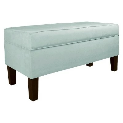 Custom Upholstered Contemporary Bench - Skyline Furniture Linen Navy 9 Custom Upholstered Contemporary Bench - Skyline Furniture Linen Navy - Image 7