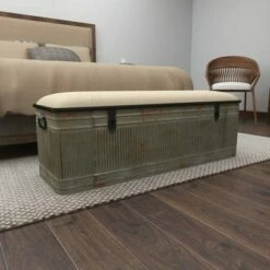 Wood Farmhouse Storage Bench Gray - Olivia & May -Ottomans Official Shop unnamed file 7721