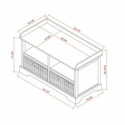 Hayden Storage Bench with 2 Baskets - Decor Therapy Antique Navy -Ottomans Official Shop unnamed file 7735
