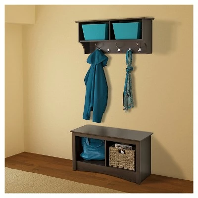 Twin Cubbie Bench Espresso - Prepac 5 Twin Cubbie Bench Espresso - Prepac - Image 3