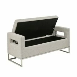 Madison Park Neale Storage Bench Gray -Ottomans Official Shop unnamed file 7810
