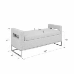 Madison Park Neale Storage Bench Gray -Ottomans Official Shop unnamed file 7814