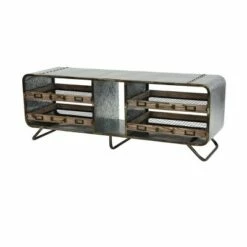 Olivia & May Industrial Storage Bench Gray - Olivia & May