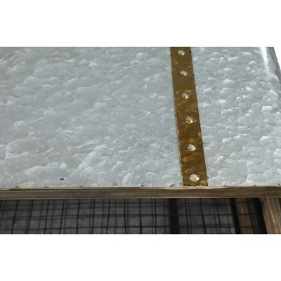 Olivia & May Industrial Storage Bench Gray - Olivia & May 5 Olivia & May Industrial Storage Bench Gray - Olivia & May - Image 3