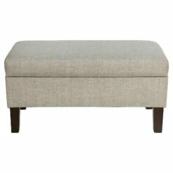 Skyline Bedroom Metallic Upholstered Storage Bench - Skyline Furniture