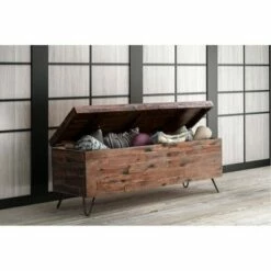 46" Kendall Storage Bench Brown/Black - Summerland Home