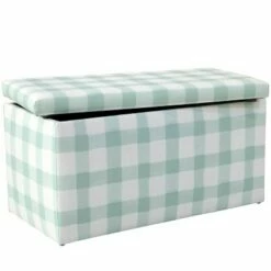 Storage Bench in Buffalo Square Mint Green - Skyline Furniture