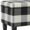 Wooden Bench with Hinged Storage Black/White - Benzara -Ottomans Official Shop unnamed file 7906