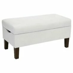 Bedroom Microsuede Storage Bench - Skyline Furniture Microsuede White -Ottomans Official Shop unnamed file 7972