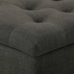 Boston Tufted Fabric Storage Ottoman Dark Gray - CorLiving -Ottomans Official Shop unnamed file 8011