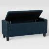 Boston Fabric Storage Ottoman Navy Blue - CorLiving -Ottomans Official Shop unnamed file 8016
