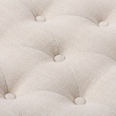 Boston Tufted Fabric Storage Ottoman Beige - CorLiving 8 Boston Tufted Fabric Storage Ottoman Beige - CorLiving - Image 6