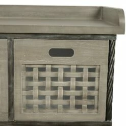 Wood Storage Bench with Basket Drawers Gray - Decor Therapy 13 Wood Storage Bench with Basket Drawers Gray - Decor Therapy -Ottomans Official Shop unnamed file 8086