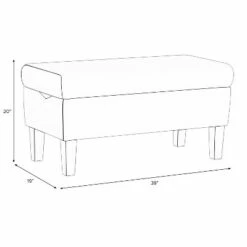 Skyline Bedroom Velvet Storage Bench - Skyline Furniture -Ottomans Official Shop unnamed file 8101