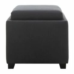 Harrison Tray Storage Ottoman - Safavieh Charcoal Gray -Ottomans Official Shop unnamed file 8145