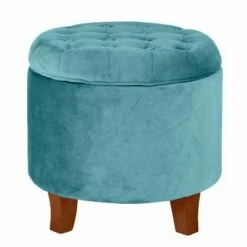Large Round Tufted Storage Ottoman - HomePop Burgundy 24 Large Round Tufted Storage Ottoman - HomePop Burgundy -Ottomans Official Shop unnamed file 8191