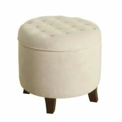 Large Round Tufted Storage Ottoman - HomePop Burgundy 25 Large Round Tufted Storage Ottoman - HomePop Burgundy -Ottomans Official Shop unnamed file 8192