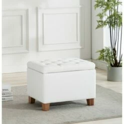 24" Tufted Storage Ottoman and Hinged Lid - WOVENBYRD Light Brown 29 24" Tufted Storage Ottoman and Hinged Lid - WOVENBYRD Light Brown -Ottomans Official Shop unnamed file 8237