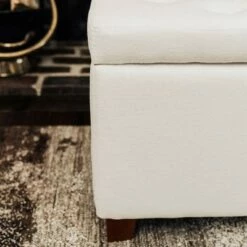 24" Tufted Storage Ottoman and Hinged Lid - WOVENBYRD Light Brown 34 24" Tufted Storage Ottoman and Hinged Lid - WOVENBYRD Light Brown -Ottomans Official Shop unnamed file 8242