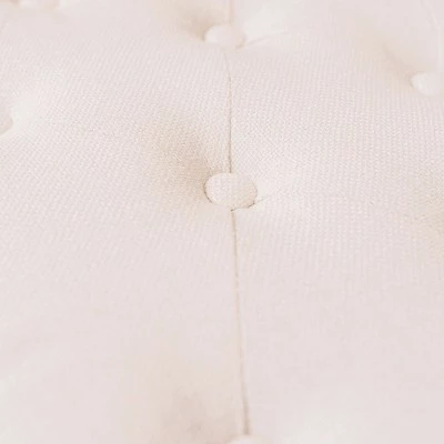 24" Tufted Storage Ottoman and Hinged Lid - WOVENBYRD Light Brown 17 24" Tufted Storage Ottoman and Hinged Lid - WOVENBYRD Light Brown - Image 15