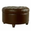 Large Tufted Round Storage Ottoman - HomePop Dark Gray -Ottomans Official Shop unnamed file 8307