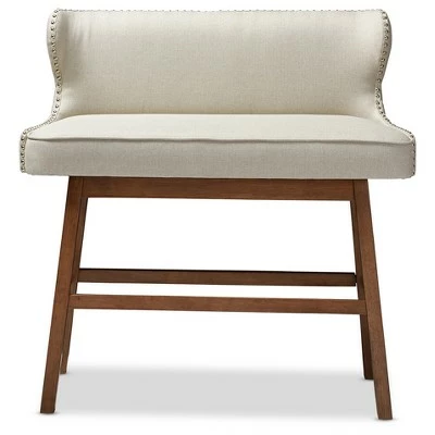 Gradisca Modern And Contemporary Fabric Button Tufted Upholstered Bar Bench Banquette - Baxton Studio Light Beige 3 Gradisca Modern And Contemporary Fabric Button Tufted Upholstered Bar Bench Banquette - Baxton Studio Light Beige