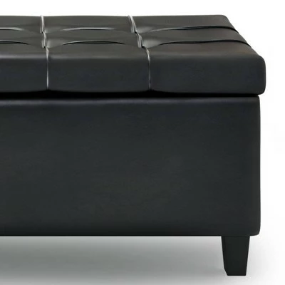 Elliot Lift Top Rectangular Storage Ottoman Midnight Black - WyndenHall 5 Elliot Lift Top Rectangular Storage Ottoman Midnight Black - WyndenHall - Image 3