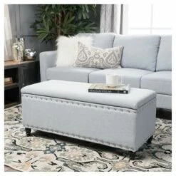 Tatiana Storage Ottoman - Christopher Knight Home Light Gray -Ottomans Official Shop unnamed file 8389