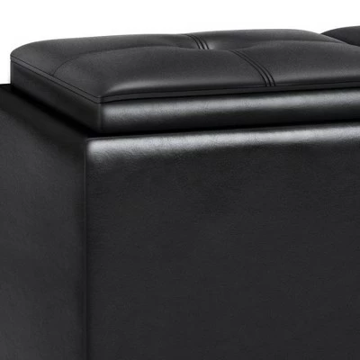 Franklin Tray Storage Ottoman with Lift Up Lids - WyndenHall Tanners Brown 4 Franklin Tray Storage Ottoman with Lift Up Lids - WyndenHall Tanners Brown - Image 2
