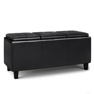 Franklin Tray Storage Ottoman with Lift Up Lids - WyndenHall Tanners Brown 11 Franklin Tray Storage Ottoman with Lift Up Lids - WyndenHall Tanners Brown - Image 9