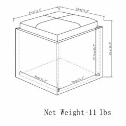 17" Townsend Cube Storage Ottoman with Tray - WyndenHall Distressed Slate Gray -Ottomans Official Shop unnamed file 8453