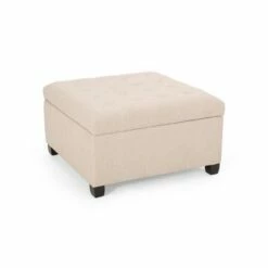 Isabella Contemporary Tufted Fabric Storage Ottoman - Christopher Knight Home Navy Blue/dark Brown -Ottomans Official Shop unnamed file 8508