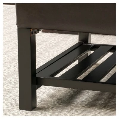 Miriam Wood Rectangle Storage Ottoman Bench with Bottom Rack - Espresso - Christopher Knight Home 6 Miriam Wood Rectangle Storage Ottoman Bench with Bottom Rack - Espresso - Christopher Knight Home - Image 4