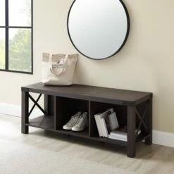 Sophie Rustic Farmhouse X Frame Entry Bench with 3 Cubbies - Saracina Home Rustic Oak 23 Sophie Rustic Farmhouse X Frame Entry Bench with 3 Cubbies - Saracina Home Rustic Oak -Ottomans Official Shop unnamed file 854