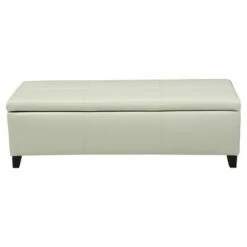 Lucinda Faux Leather Storage Ottoman Bench - Christopher Knight Home Teal -Ottomans Official Shop unnamed file 8612