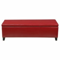 Lucinda Faux Leather Storage Ottoman Bench - Christopher Knight Home Teal -Ottomans Official Shop unnamed file 8613
