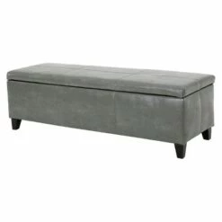 Lucinda Faux Leather Storage Ottoman Bench - Christopher Knight Home Teal -Ottomans Official Shop unnamed file 8615