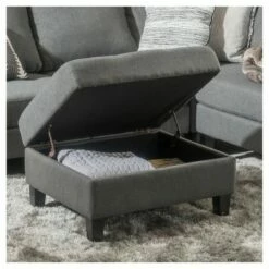 Zahra Storage Ottoman - Christopher Knight Home Dark Blue -Ottomans Official Shop unnamed file 8680