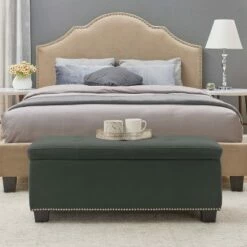 Lafayette Tufted Storage Ottoman - Handy Living Gray