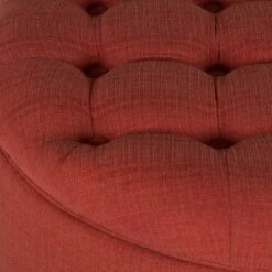 Tufted Round Cocktail Storage Ottoman Red - HomePop -Ottomans Official Shop unnamed file 8755