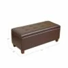 Large Faux Leather Storage Bench Chocolate Brown - HomePop -Ottomans Official Shop unnamed file 8763